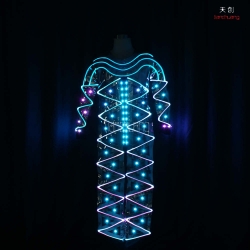 TC-0172-B Led light up fiber optic jumpsuits