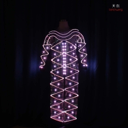 TC-0172-B Led light up fiber optic jumpsuits