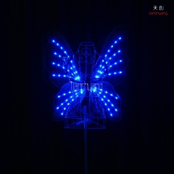 TC-0171-E full color led light up fiber optic butterfly wings