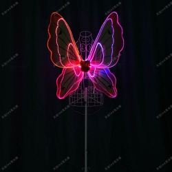 TC-0171-D full color Led  light up fiber optic butterfly wings