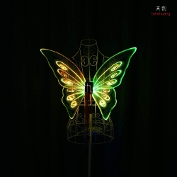 TC-0171C full color LED light up fiber optic butterfly wings