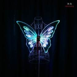 TC-0171-C full color LED light up fiber optic butterfly wings