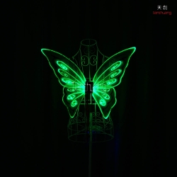 TC-0171-C full color LED light up fiber optic butterfly wings
