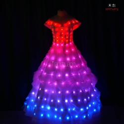 TC-056 Full color LED Wedding Dress